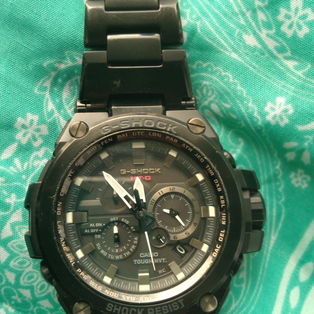 Casio, men's G-Shock MULTIBAND watch, MVT S1000BD-SS, BLACK